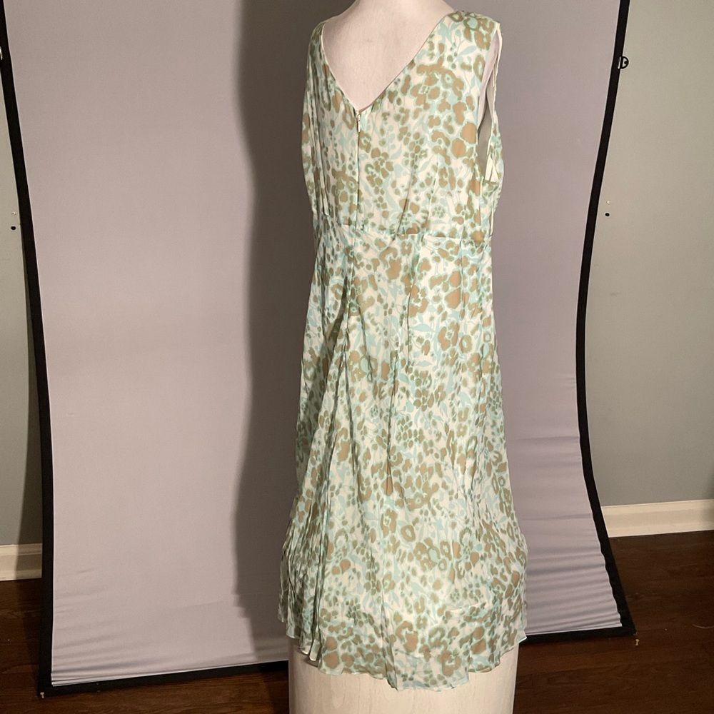 Adrianna Papell Silk Beaded Plus Size Wedding Guest Dress 22W Mint Floral - Picture 7 of 16
